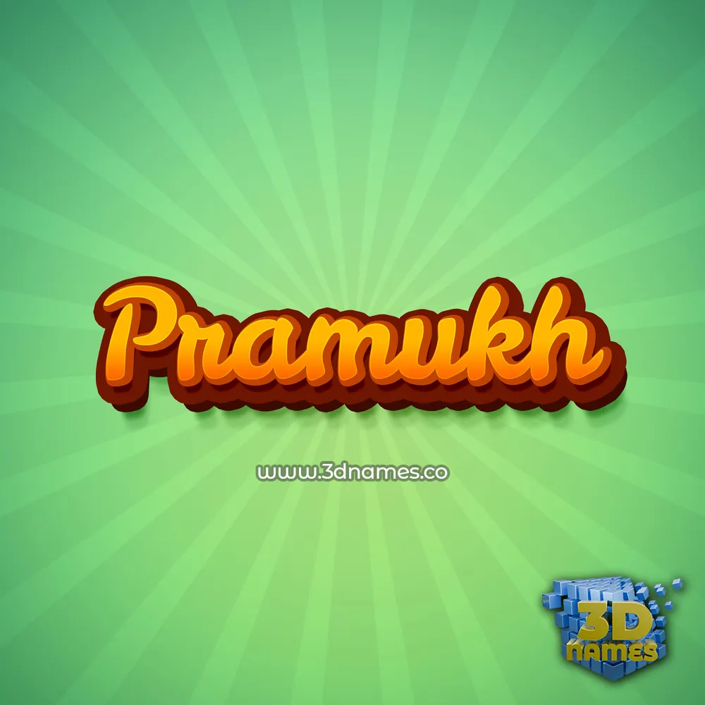 pramukh in Green Rays style - 3D name wallpaper