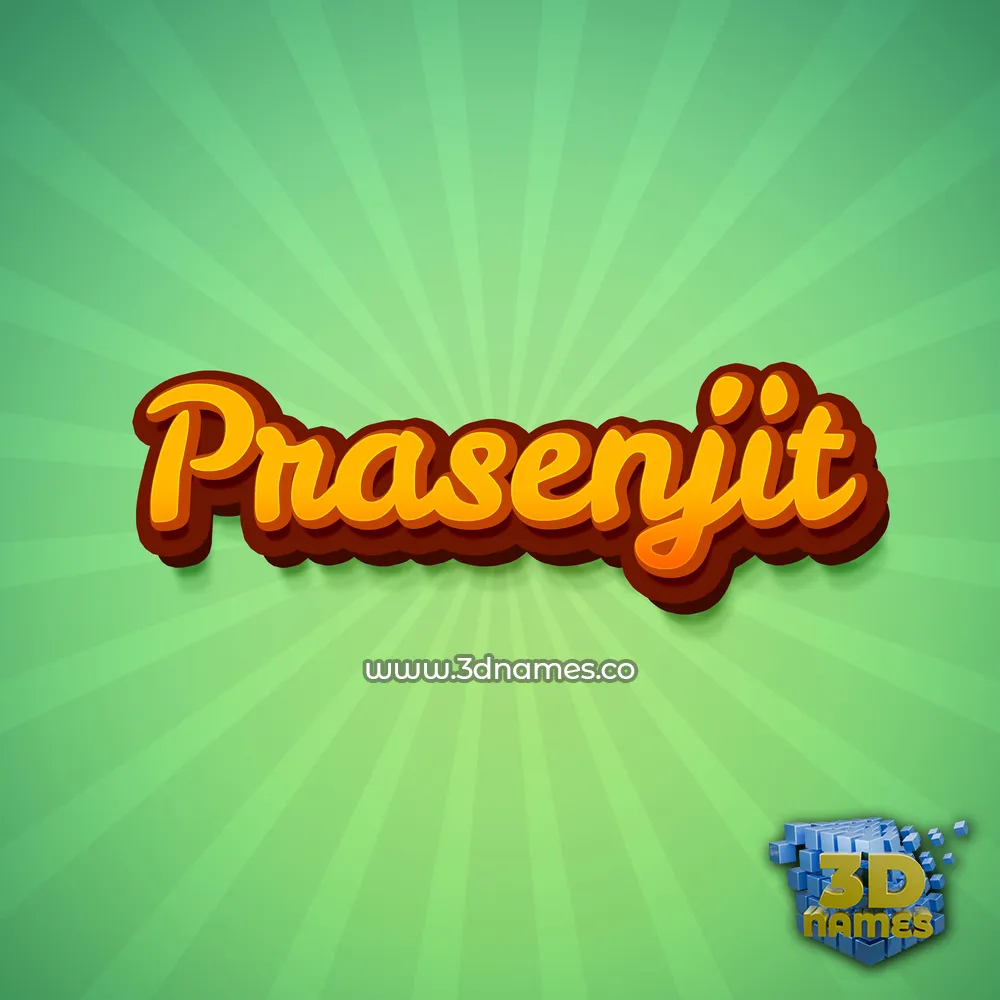 prasenjit in Green Rays style - 3D name wallpaper