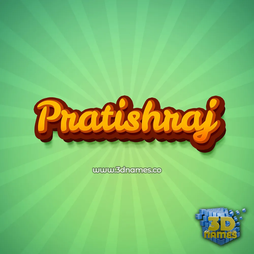 pratishraj in Green Rays style - 3D name wallpaper