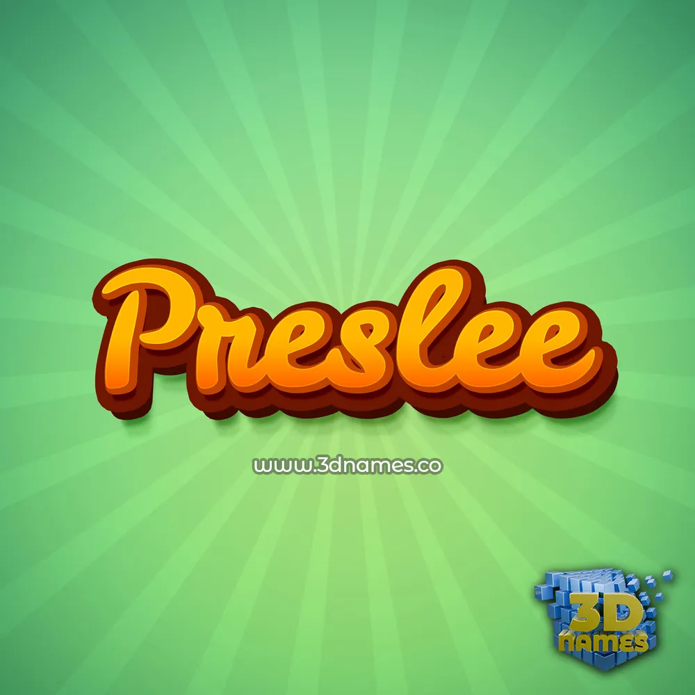preslee in Green Rays style - 3D name wallpaper preslee in Green Rays style - 3D name wallpaper