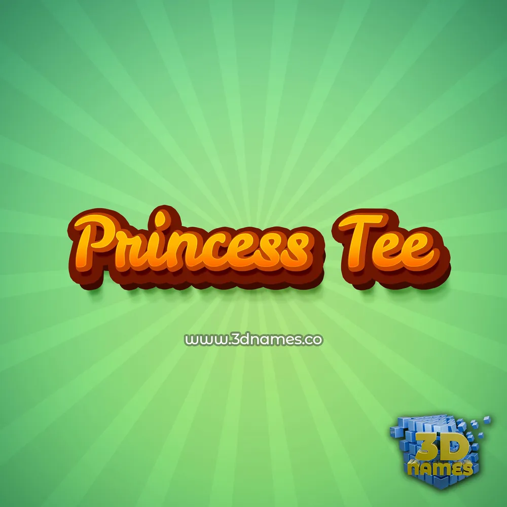 princess tee in Green Rays style - 3D name wallpaper princess tee in Green Rays style - 3D name wallpaper