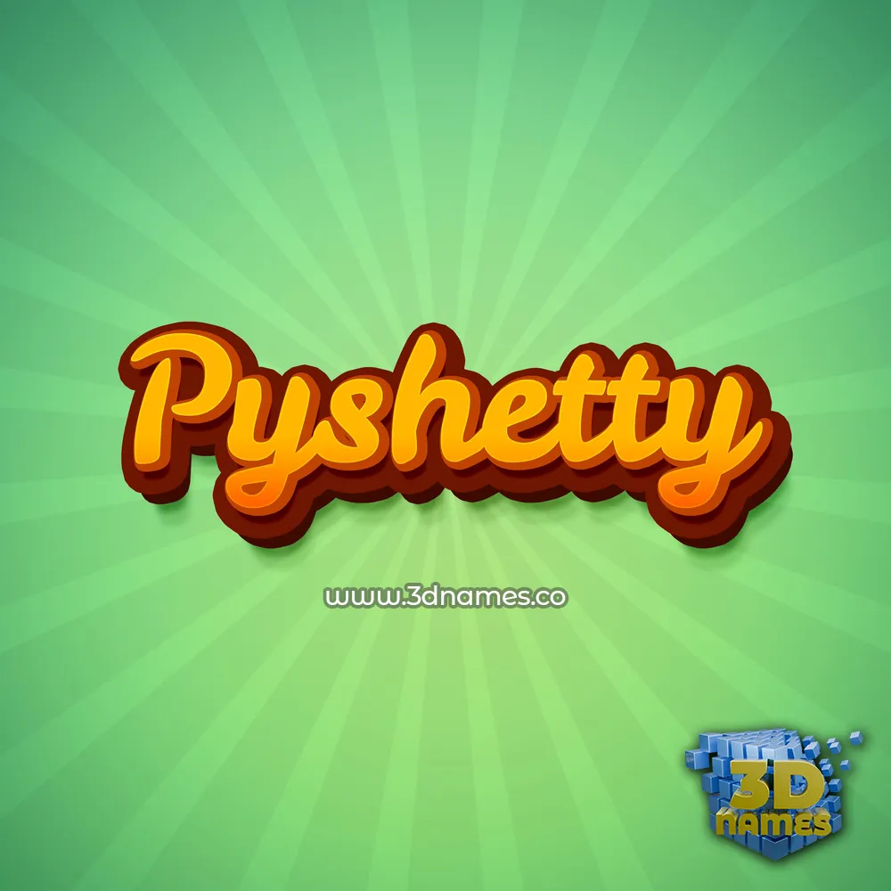pyshetty in Green Rays style - 3D name wallpaper pyshetty in Green Rays style - 3D name wallpaper