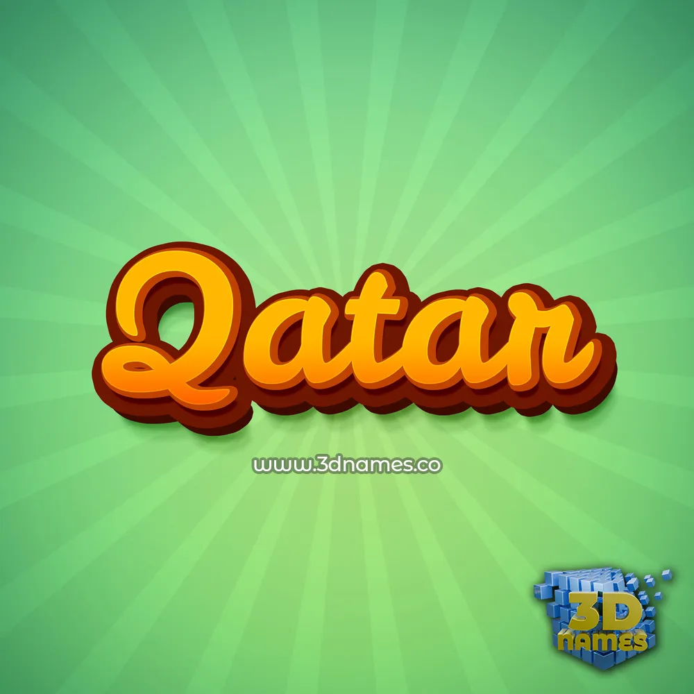 qatar in Green Rays style - 3D name wallpaper qatar in Green Rays style - 3D name wallpaper