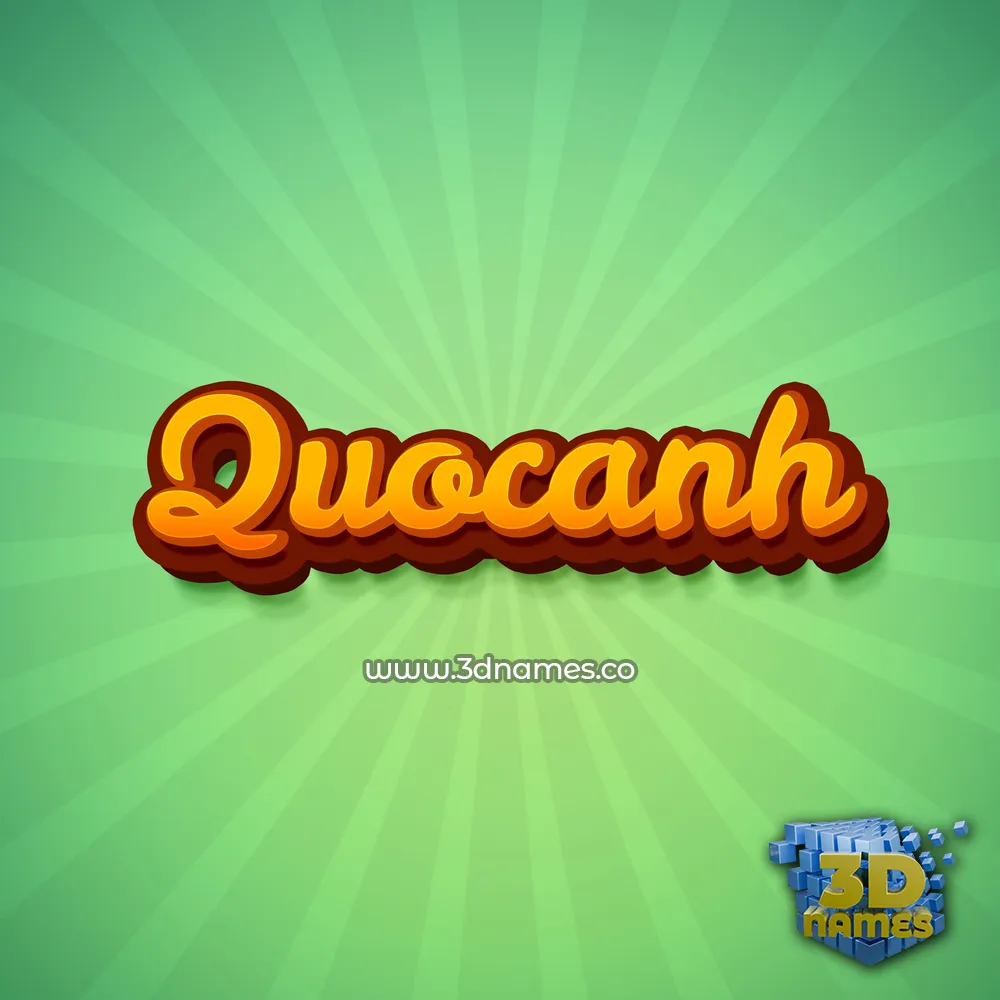 quocanh in Green Rays style - 3D name wallpaper quocanh in Green Rays style - 3D name wallpaper
