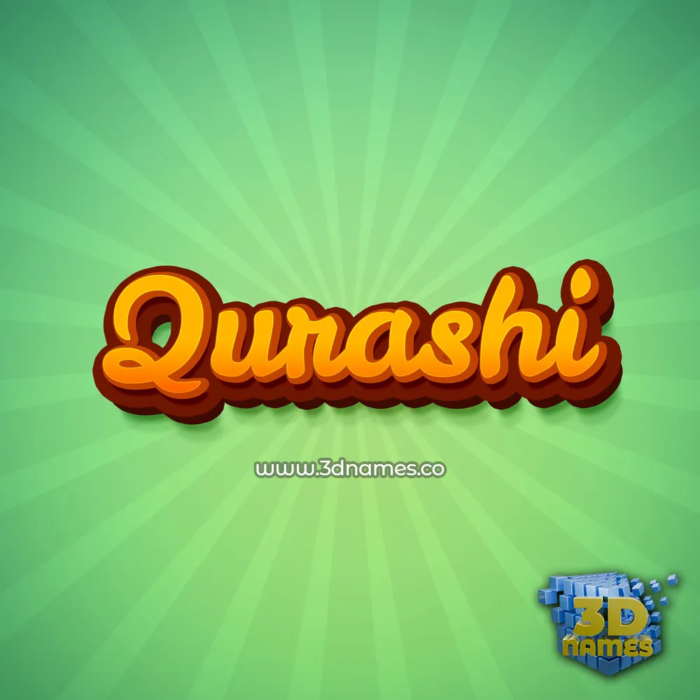 qurashi in Green Rays style - 3D name wallpaper qurashi in Green Rays style - 3D name wallpaper