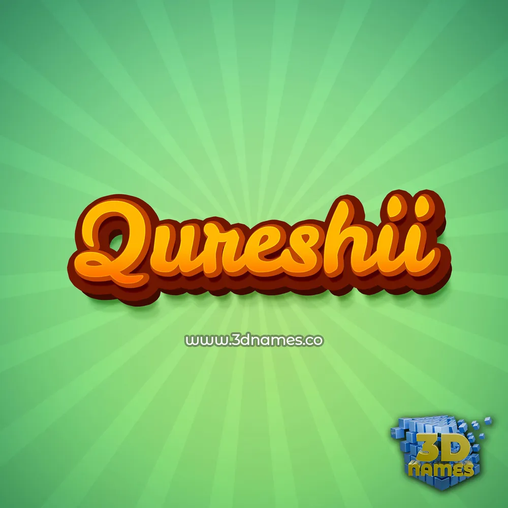 qureshii in Green Rays style - 3D name wallpaper qureshii in Green Rays style - 3D name wallpaper