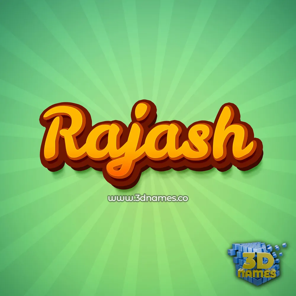 rajash in Green Rays style - 3D name wallpaper