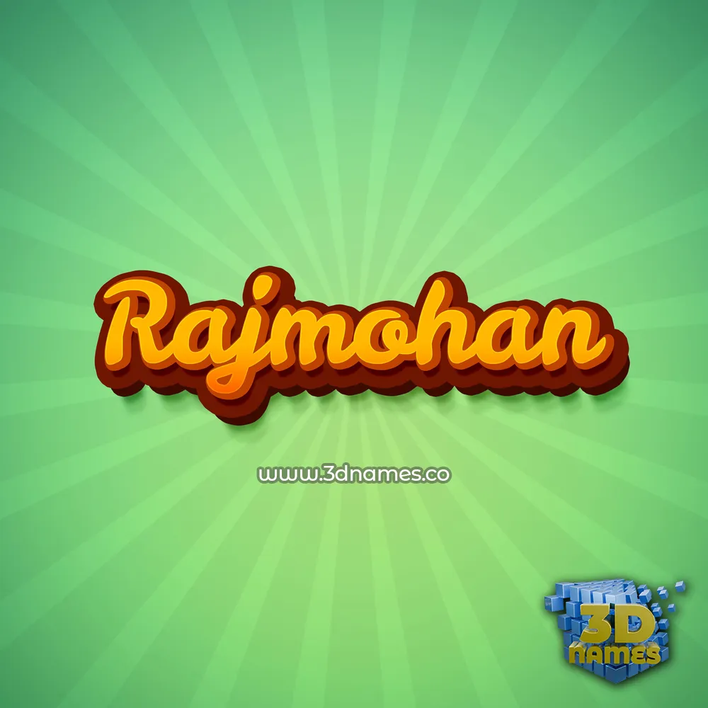 rajmohan in Green Rays style - 3D name wallpaper