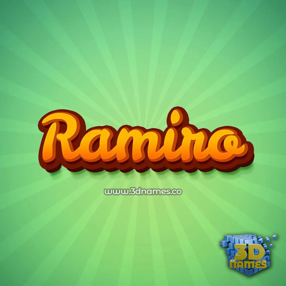 ramiro in Green Rays style - 3D name wallpaper