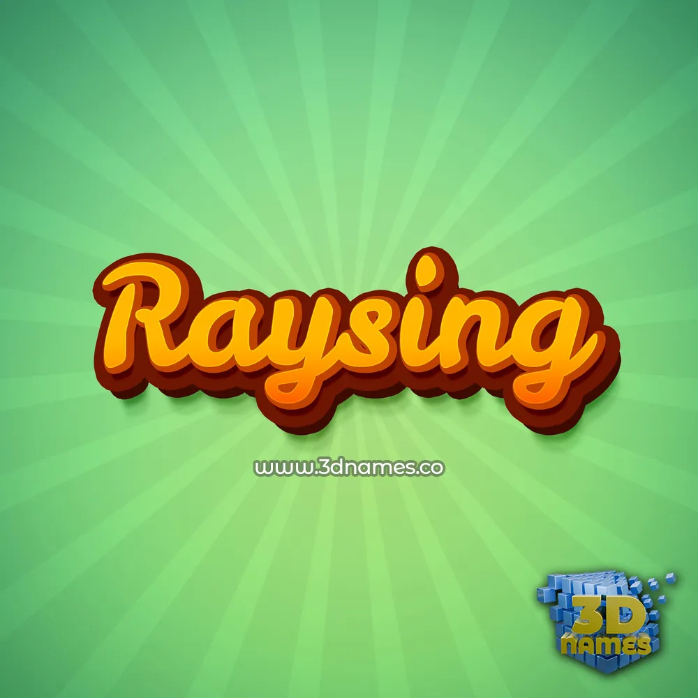 raysing in Green Rays style - 3D name wallpaper raysing in Green Rays style - 3D name wallpaper