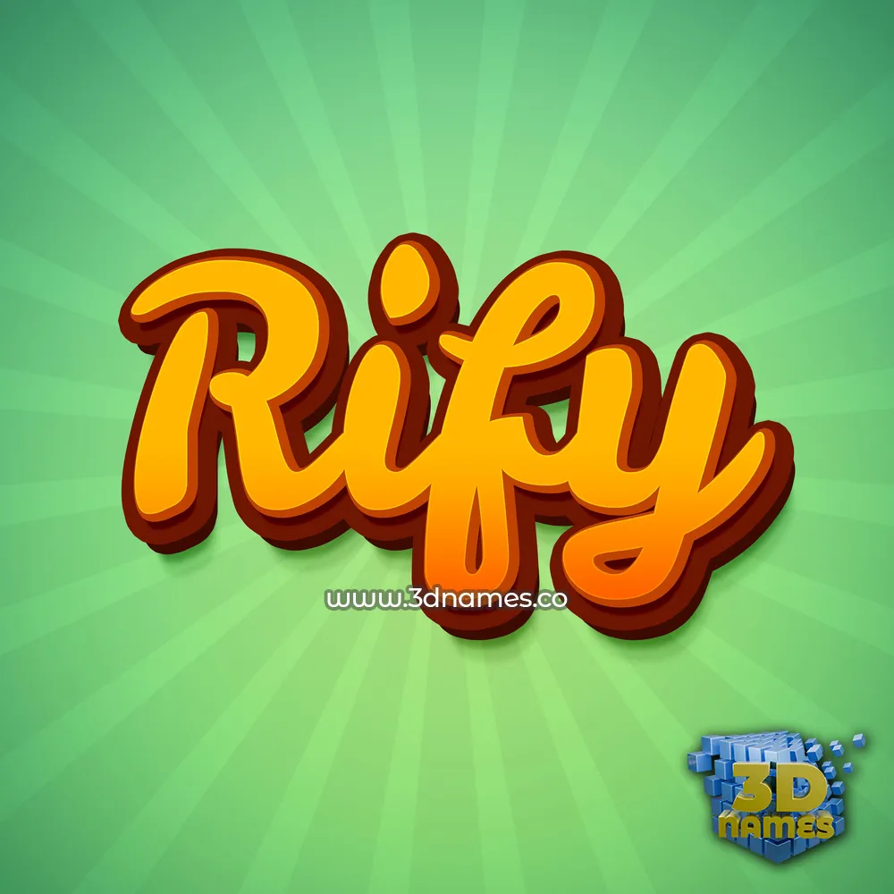 rify in Green Rays style - 3D name wallpaper rify in Green Rays style - 3D name wallpaper