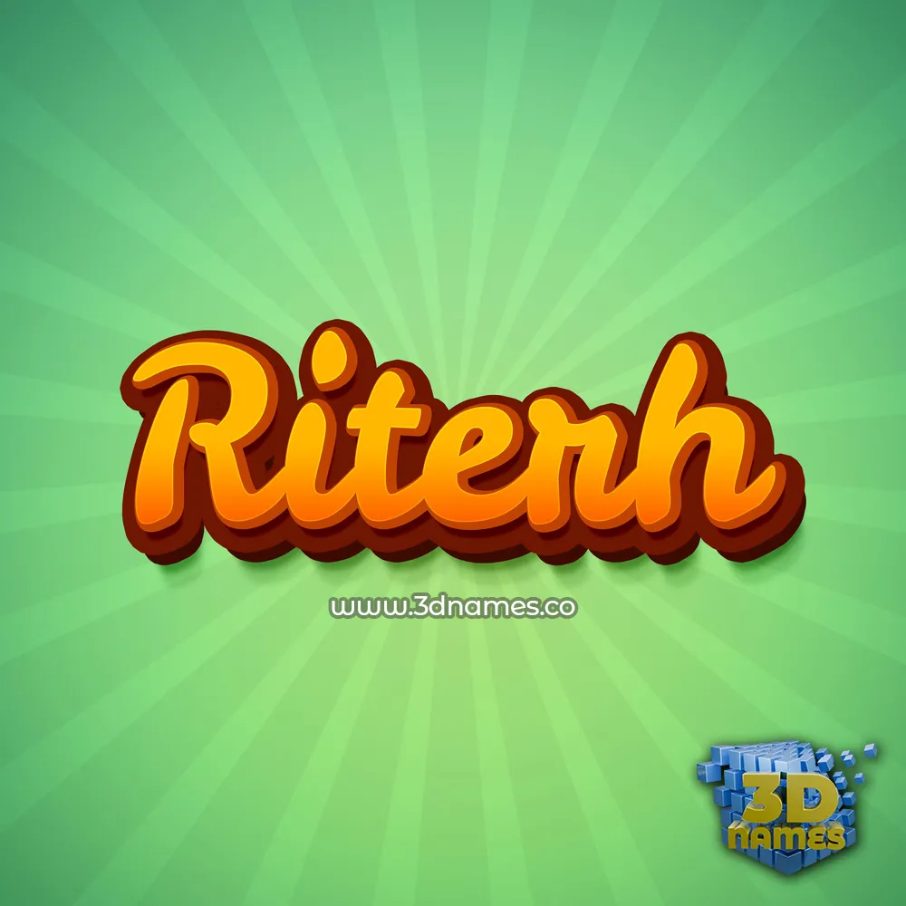 riterh in Green Rays style - 3D name wallpaper riterh in Green Rays style - 3D name wallpaper