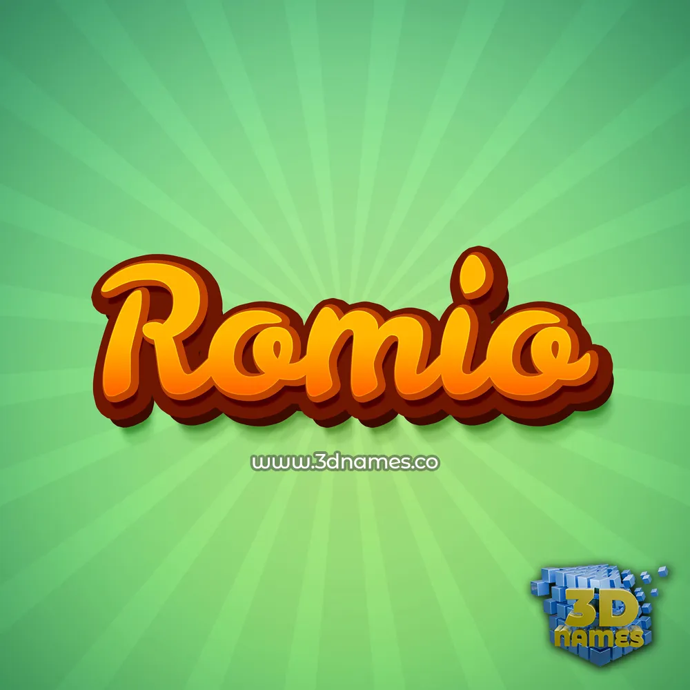 romio in Green Rays style - 3D name wallpaper romio in Green Rays style - 3D name wallpaper