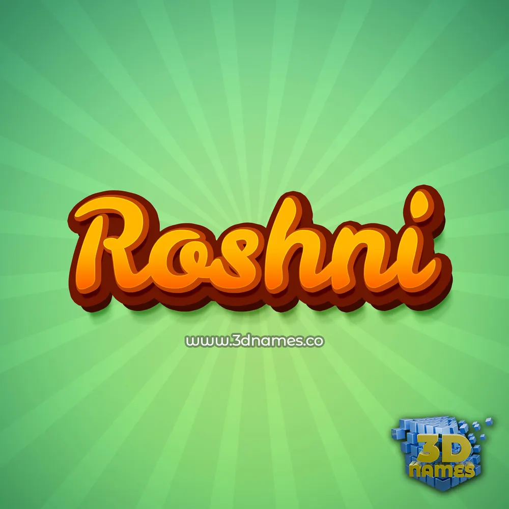 roshni in Green Rays style - 3D name wallpaper roshni in Green Rays style - 3D name wallpaper