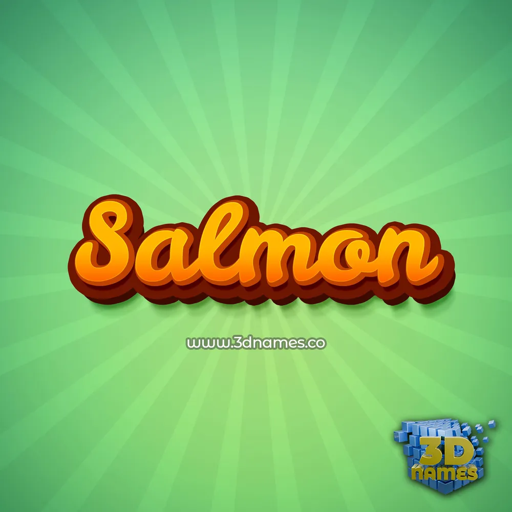 salmon in Green Rays style - 3D name wallpaper salmon in Green Rays style - 3D name wallpaper