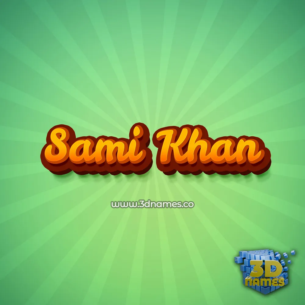 sami khan in Green Rays style - 3D name wallpaper sami khan in Green Rays style - 3D name wallpaper