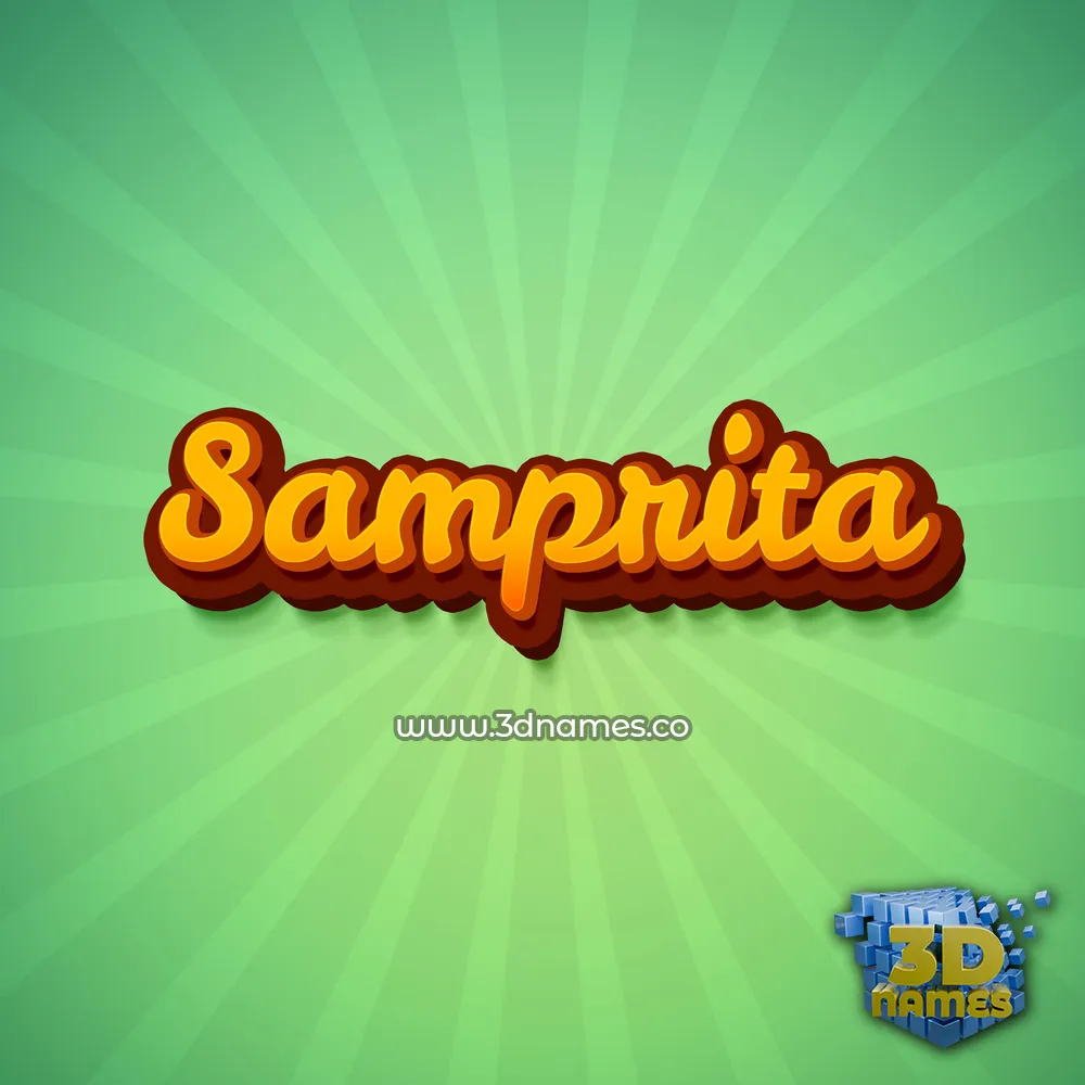 samprita in Green Rays style - 3D name wallpaper