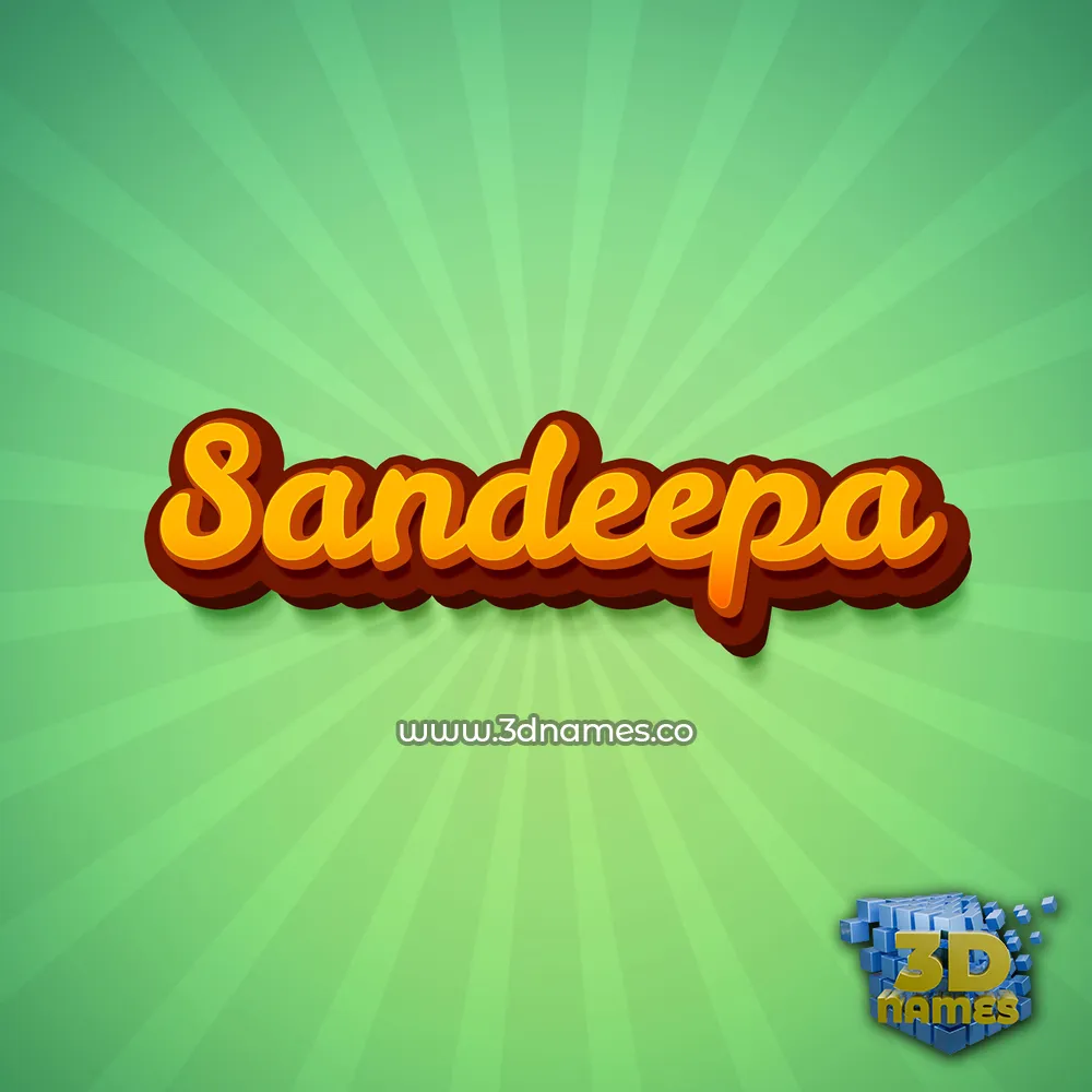 sandeepa in Green Rays style - 3D name wallpaper
