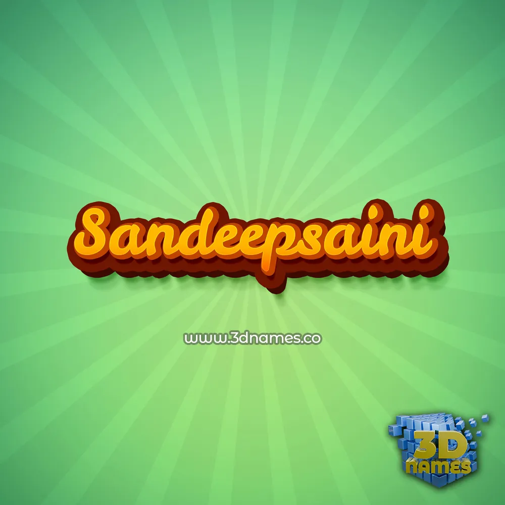 sandeepsaini in Green Rays style - 3D name wallpaper sandeepsaini in Green Rays style - 3D name wallpaper