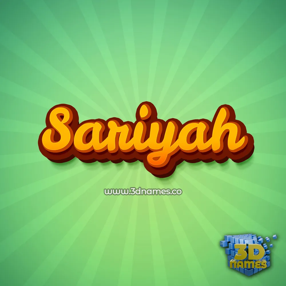 sariyah in Green Rays style - 3D name wallpaper sariyah in Green Rays style - 3D name wallpaper