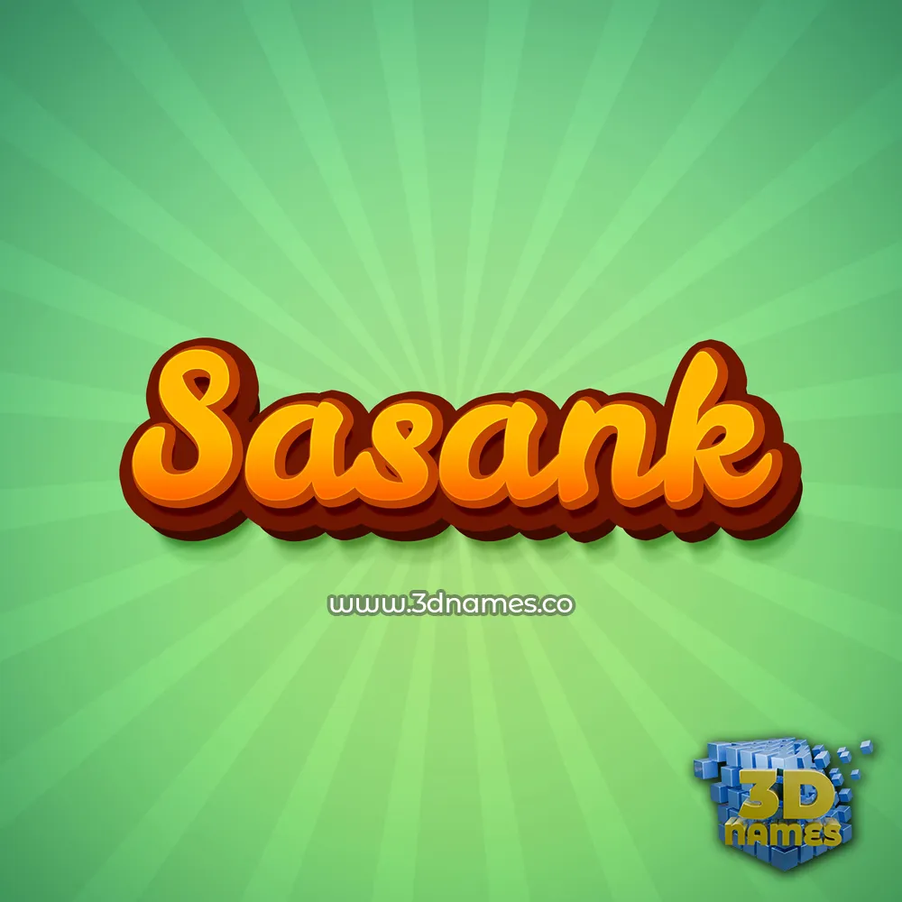 sasank in Green Rays style - 3D name wallpaper