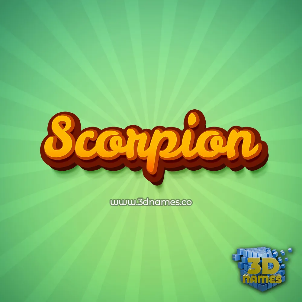 scorpion in Green Rays style - 3D name wallpaper scorpion in Green Rays style - 3D name wallpaper