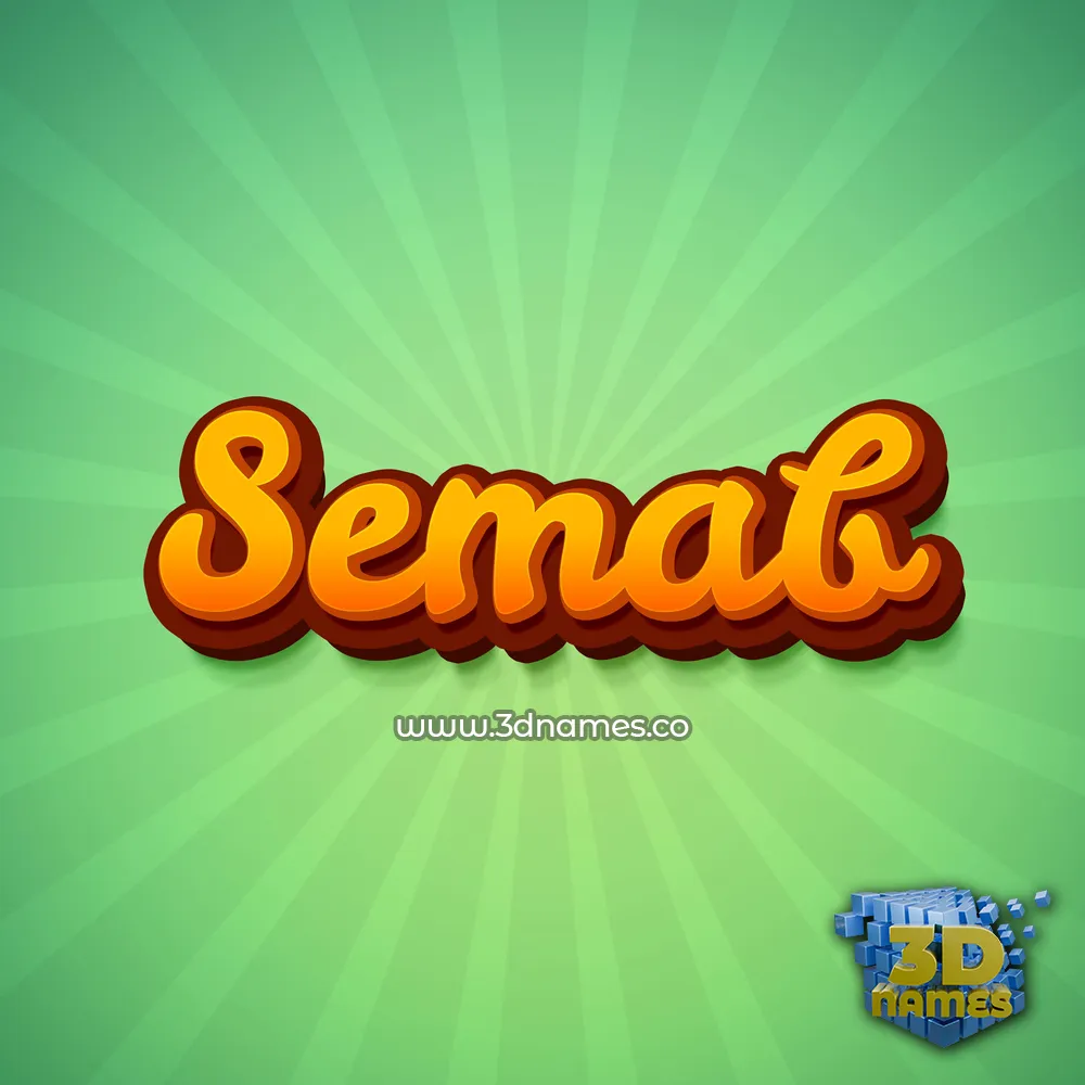 semab in Green Rays style - 3D name wallpaper semab in Green Rays style - 3D name wallpaper