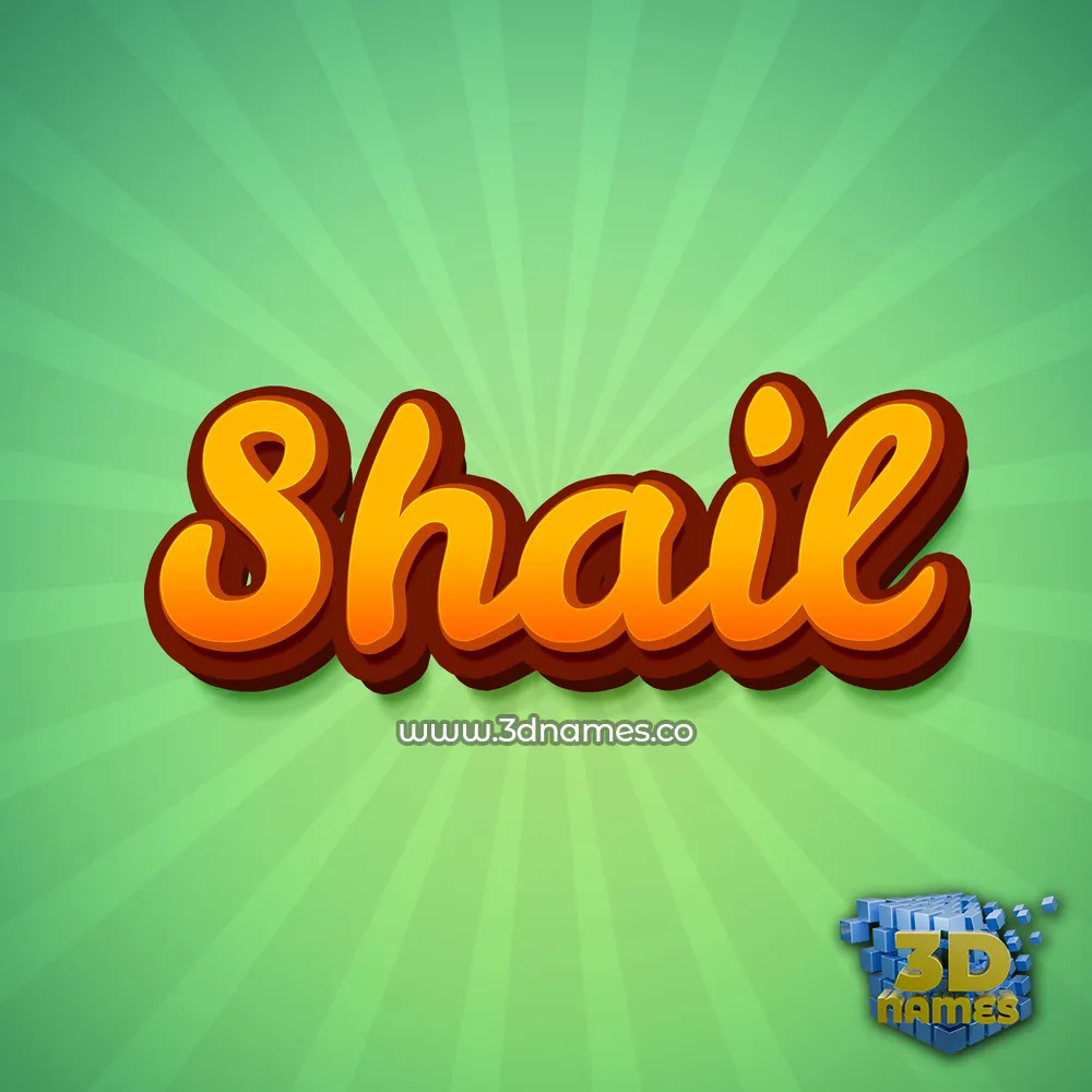 shail in Green Rays style - 3D name wallpaper