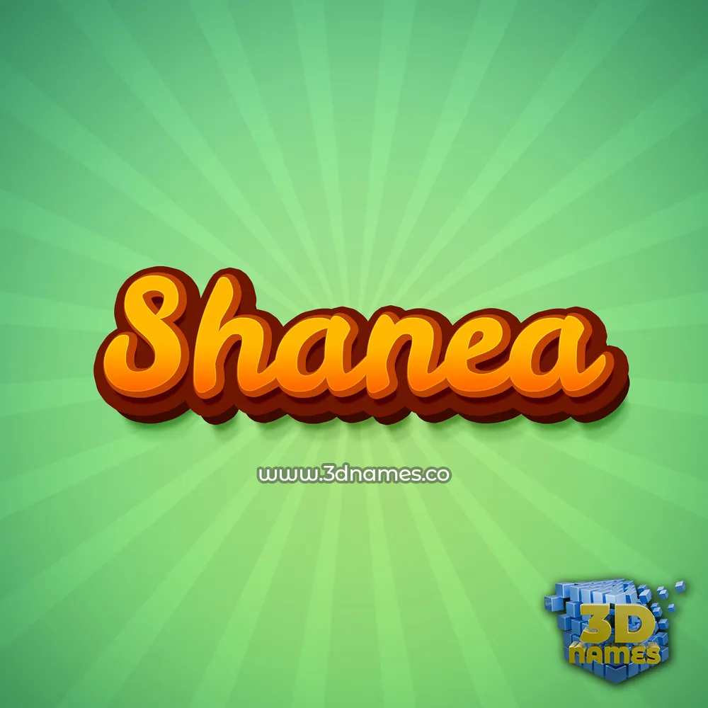 shanea in Green Rays style - 3D name wallpaper