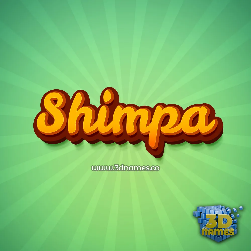 shimpa in Green Rays style - 3D name wallpaper