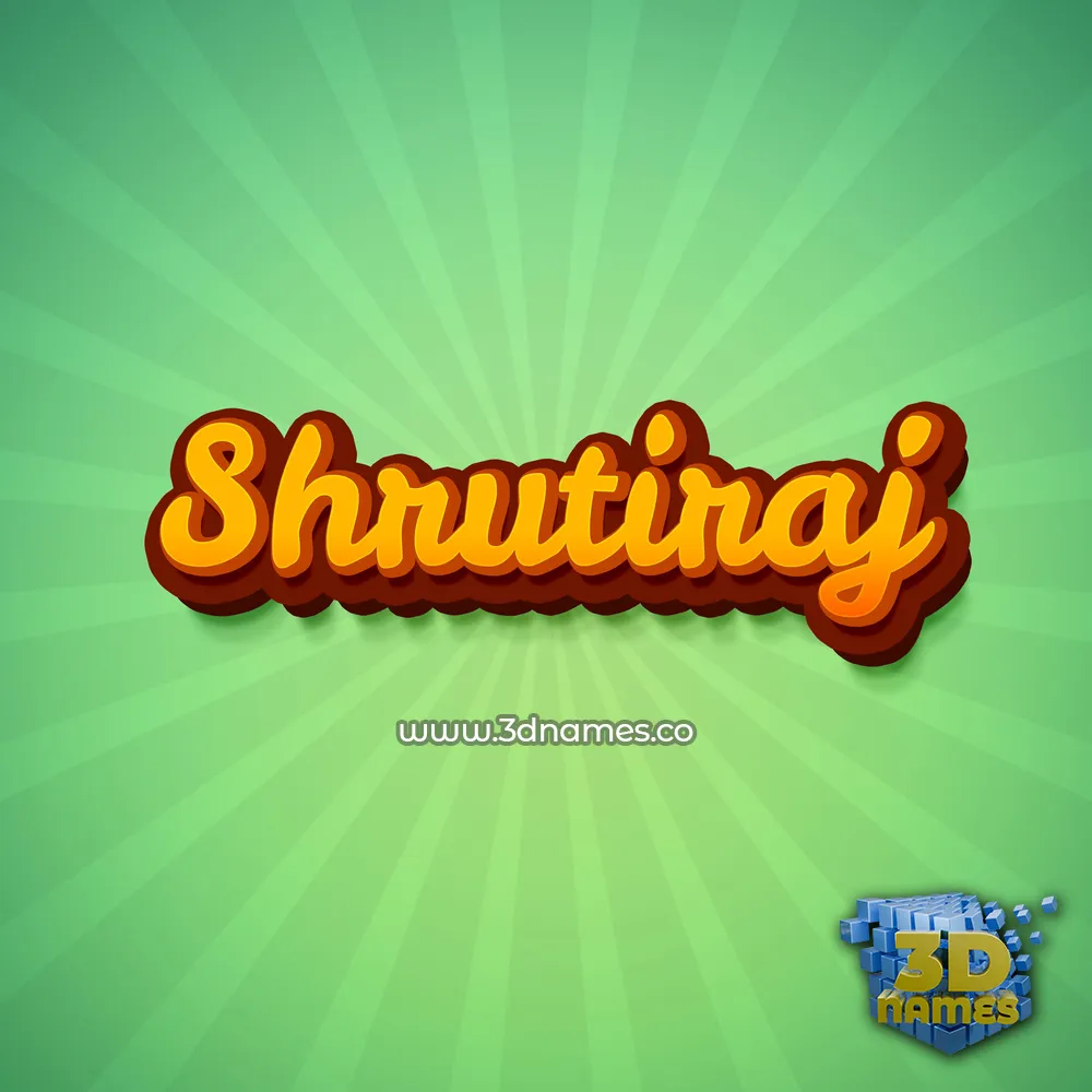 shrutiraj in Green Rays style - 3D name wallpaper