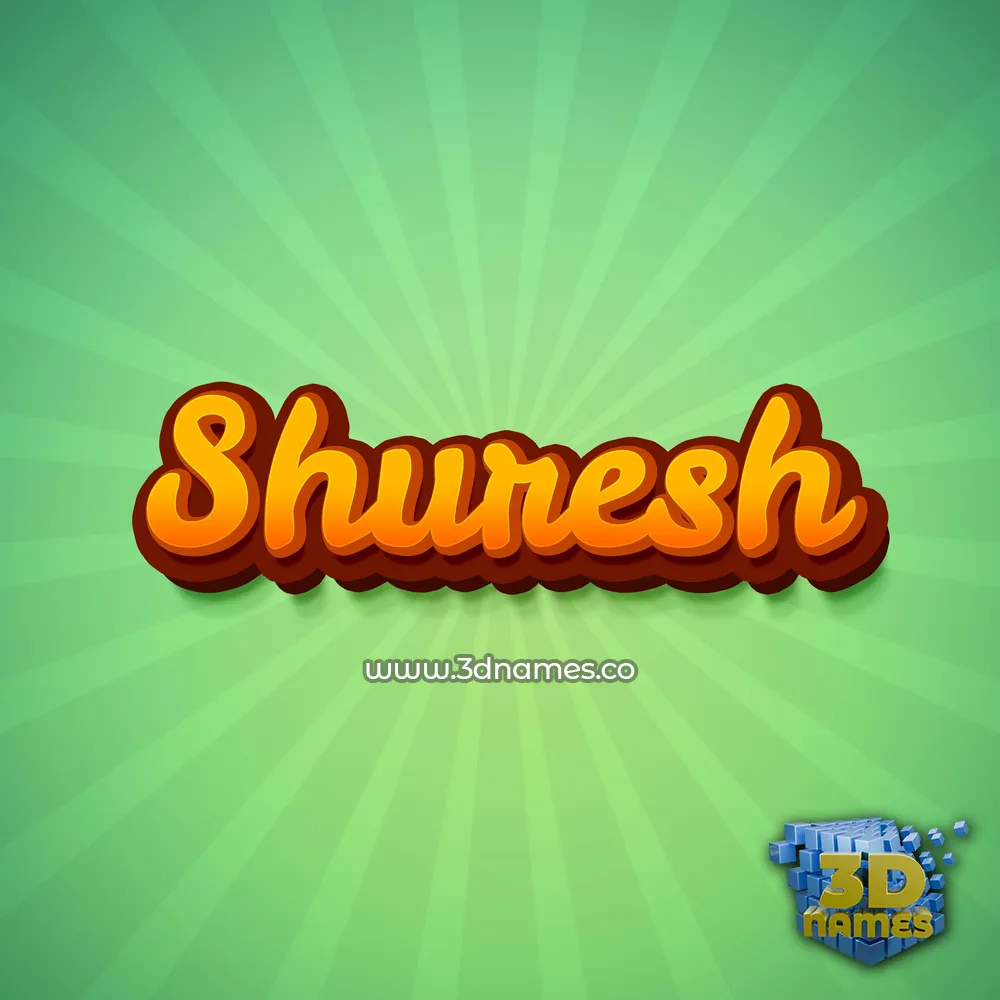 shuresh in Green Rays style - 3D name wallpaper