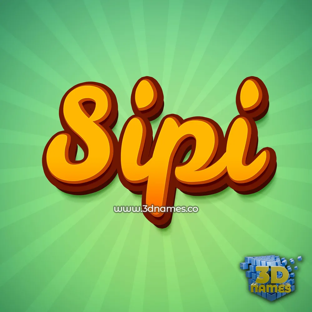 sipi in Green Rays style - 3D name wallpaper sipi in Green Rays style - 3D name wallpaper