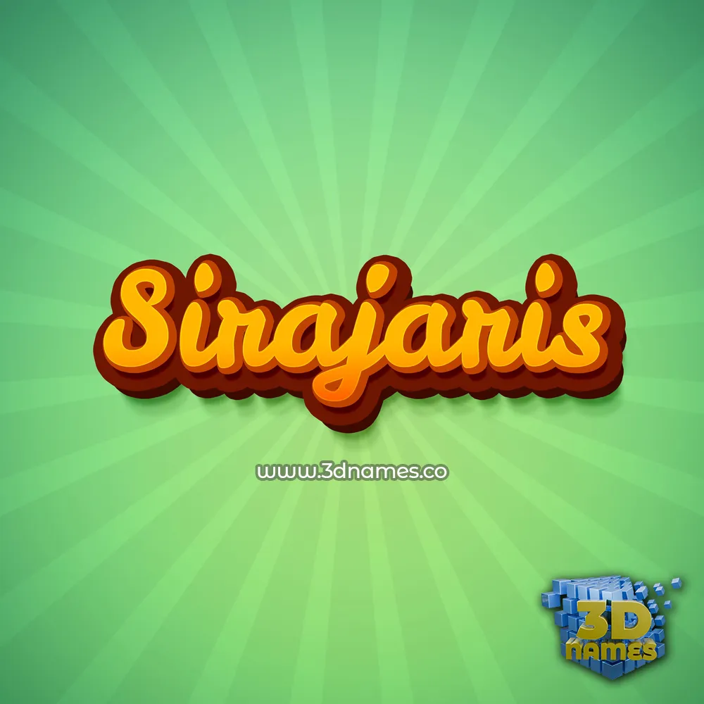 sirajaris in Green Rays style - 3D name wallpaper sirajaris in Green Rays style - 3D name wallpaper