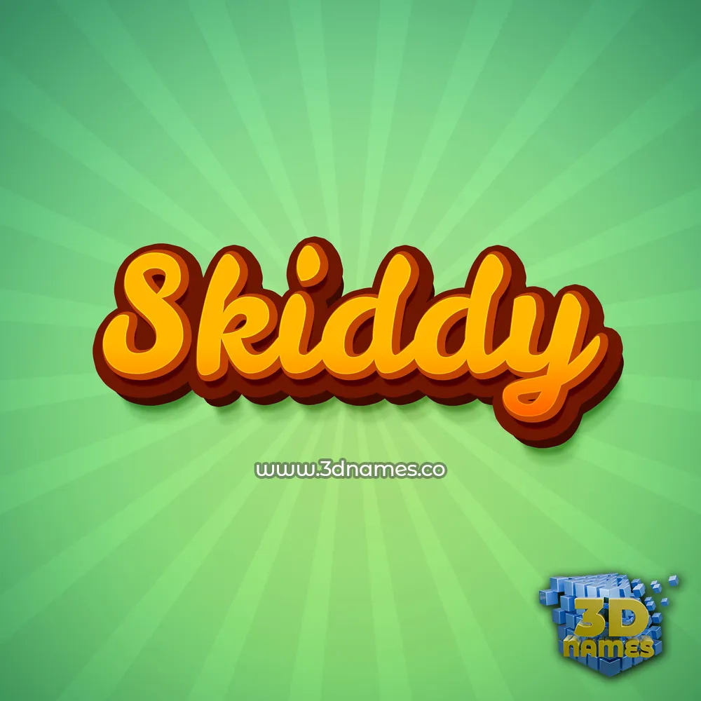 skiddy in Green Rays style - 3D name wallpaper skiddy in Green Rays style - 3D name wallpaper