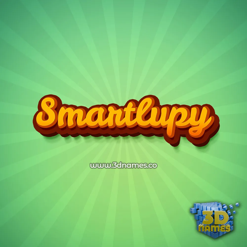 smartlupy in Green Rays style - 3D name wallpaper