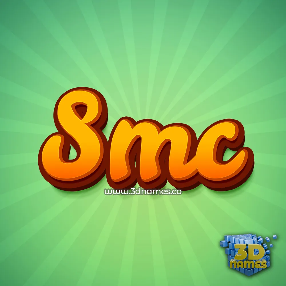 smc in Green Rays style - 3D name wallpaper