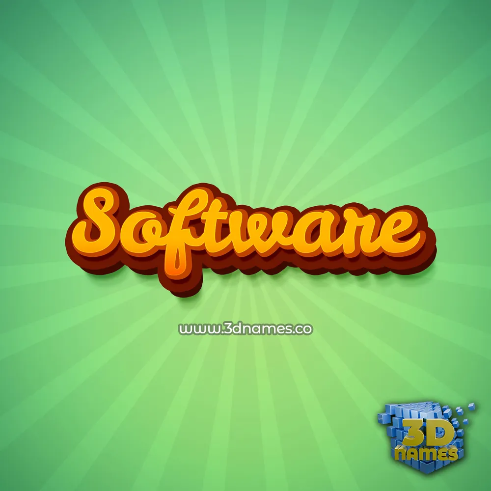 software in Green Rays style - 3D name wallpaper software in Green Rays style - 3D name wallpaper