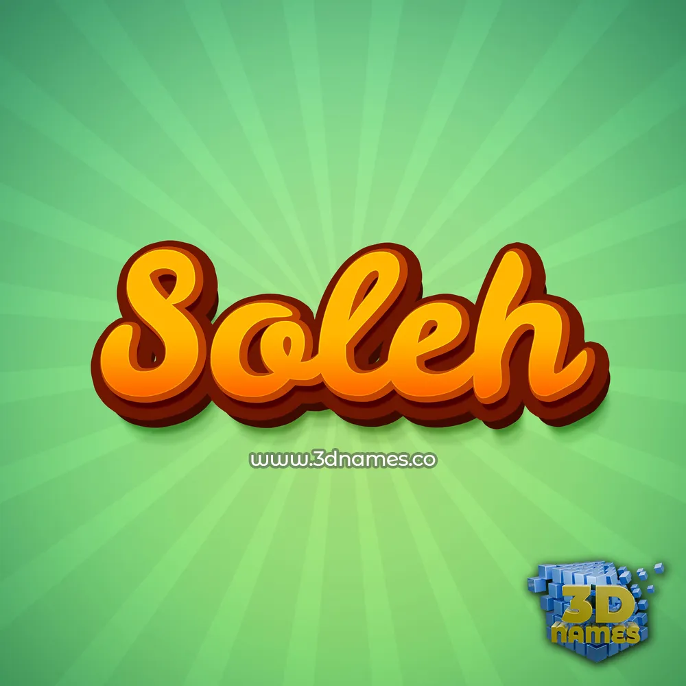 soleh in Green Rays style - 3D name wallpaper