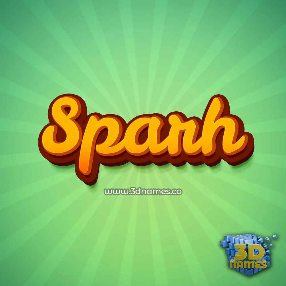 sparh in Green Rays style - 3D name wallpaper sparh in Green Rays style - 3D name wallpaper