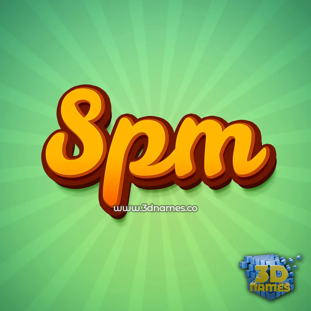 spm in Green Rays style - 3D name wallpaper