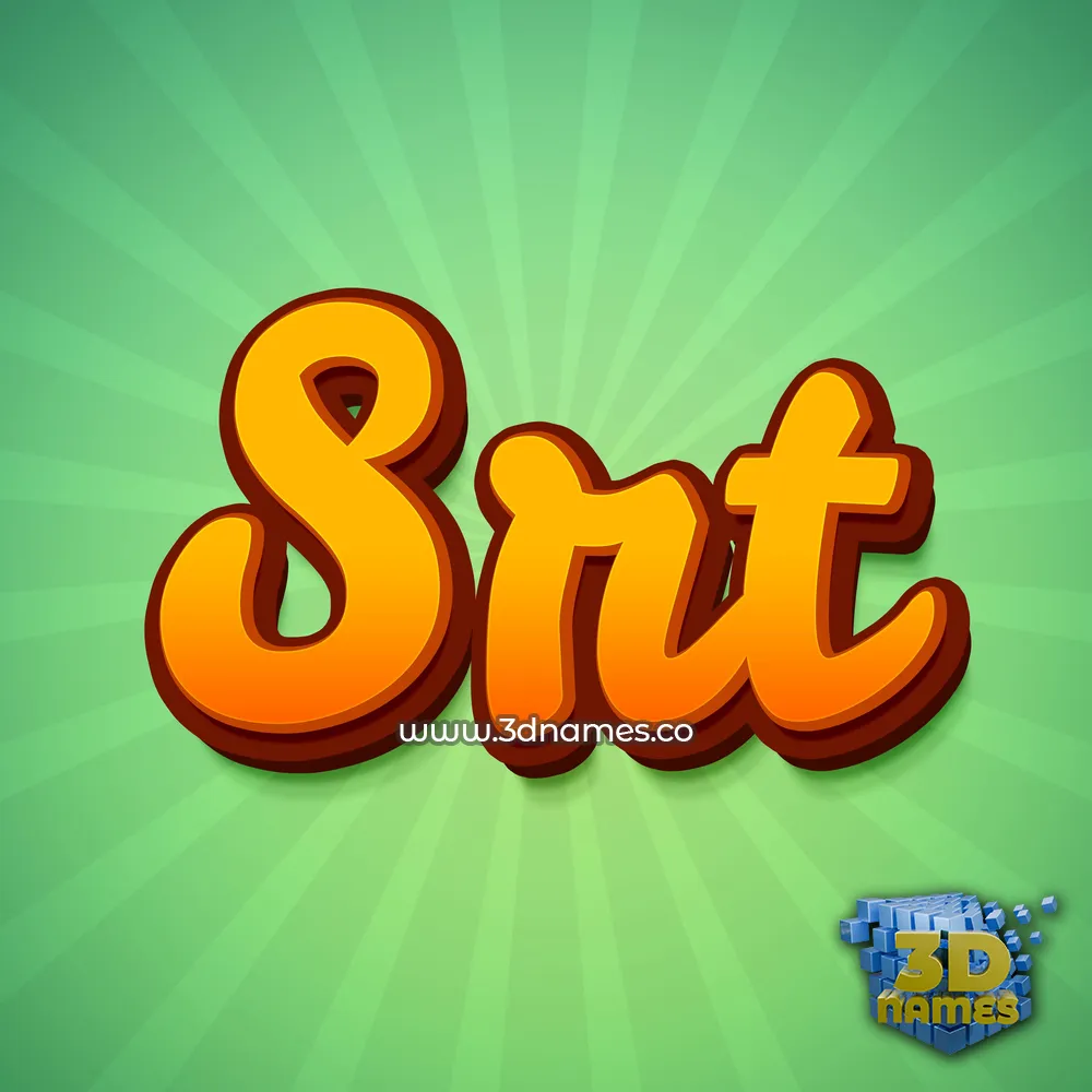 srt in Green Rays style - 3D name wallpaper srt in Green Rays style - 3D name wallpaper