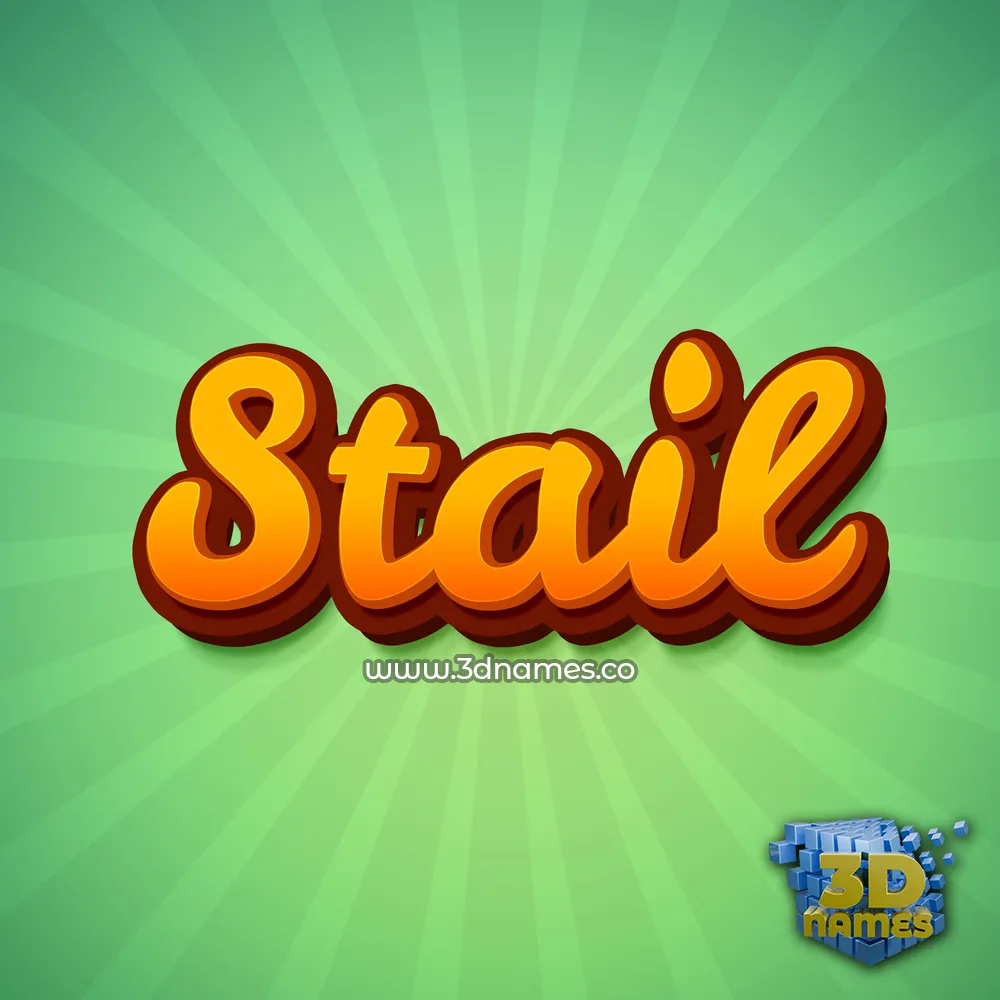 stail in Green Rays style - 3D name wallpaper stail in Green Rays style - 3D name wallpaper