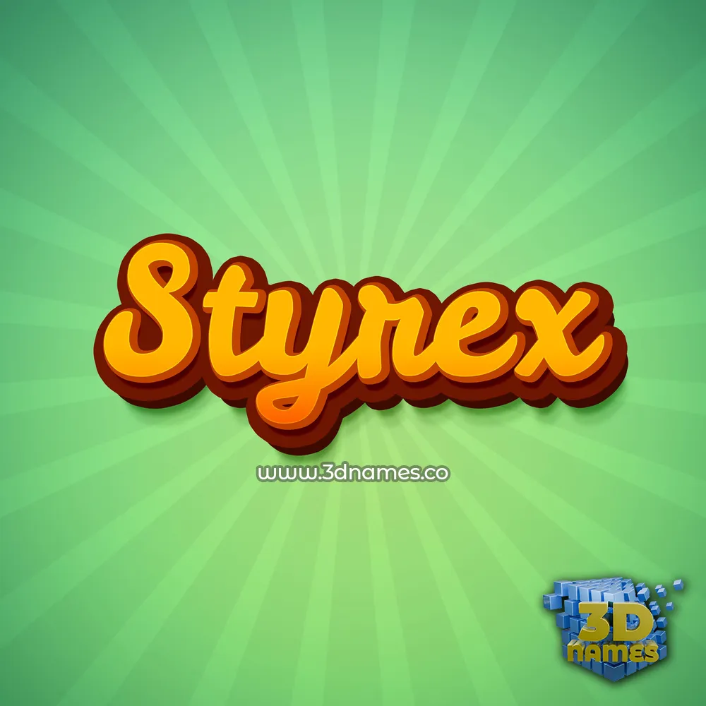 styrex in Green Rays style - 3D name wallpaper styrex in Green Rays style - 3D name wallpaper