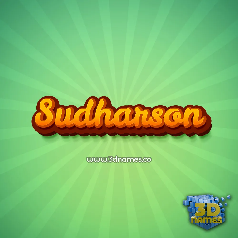 sudharson in Green Rays style - 3D name wallpaper