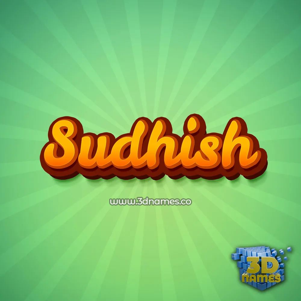 sudhish in Green Rays style - 3D name wallpaper