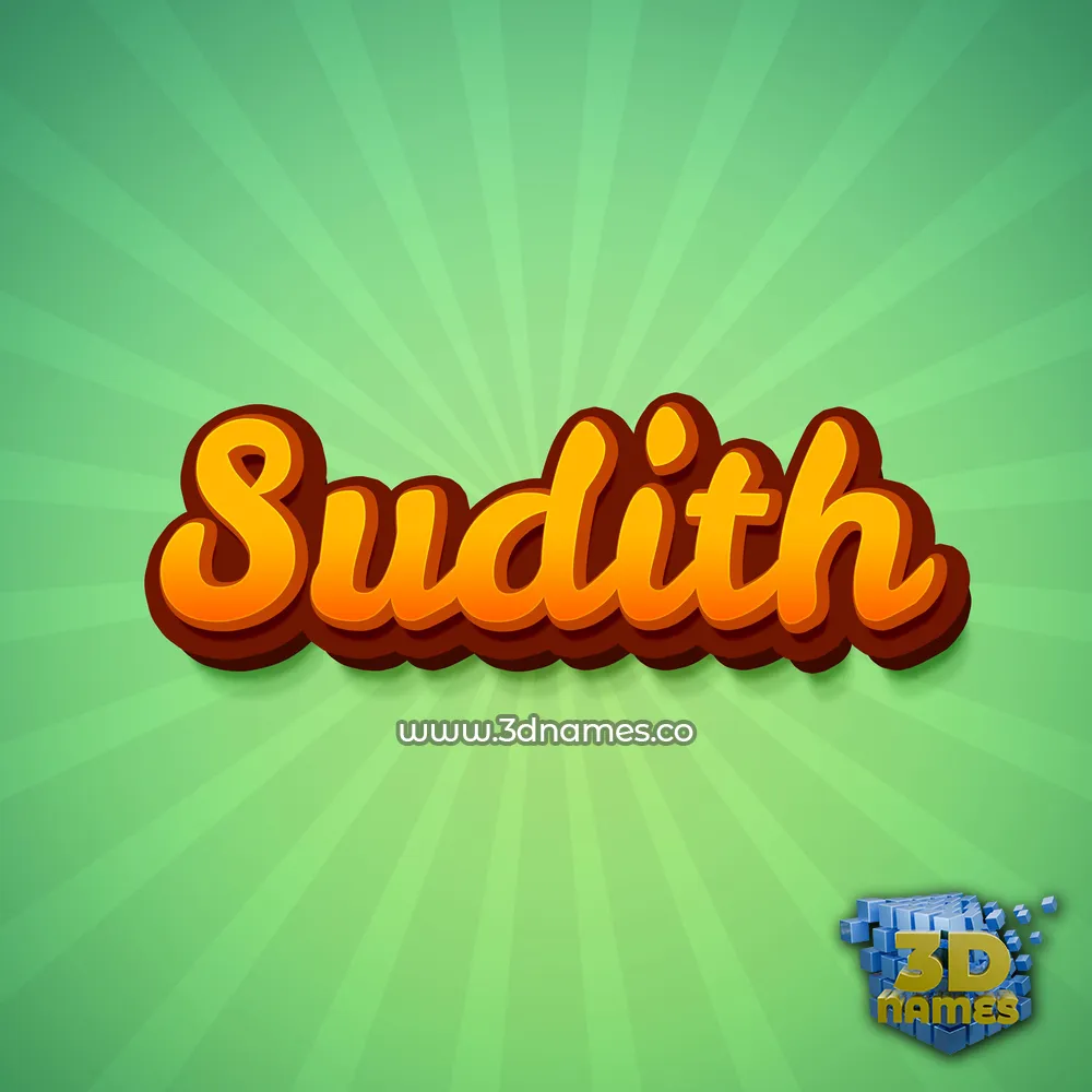 sudith in Green Rays style - 3D name wallpaper
