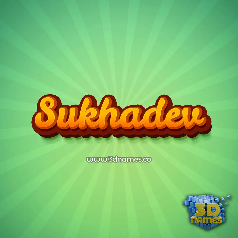 sukhadev in Green Rays style - 3D name wallpaper