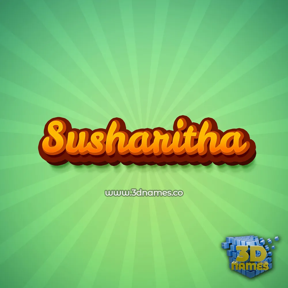 susharitha in Green Rays style - 3D name wallpaper