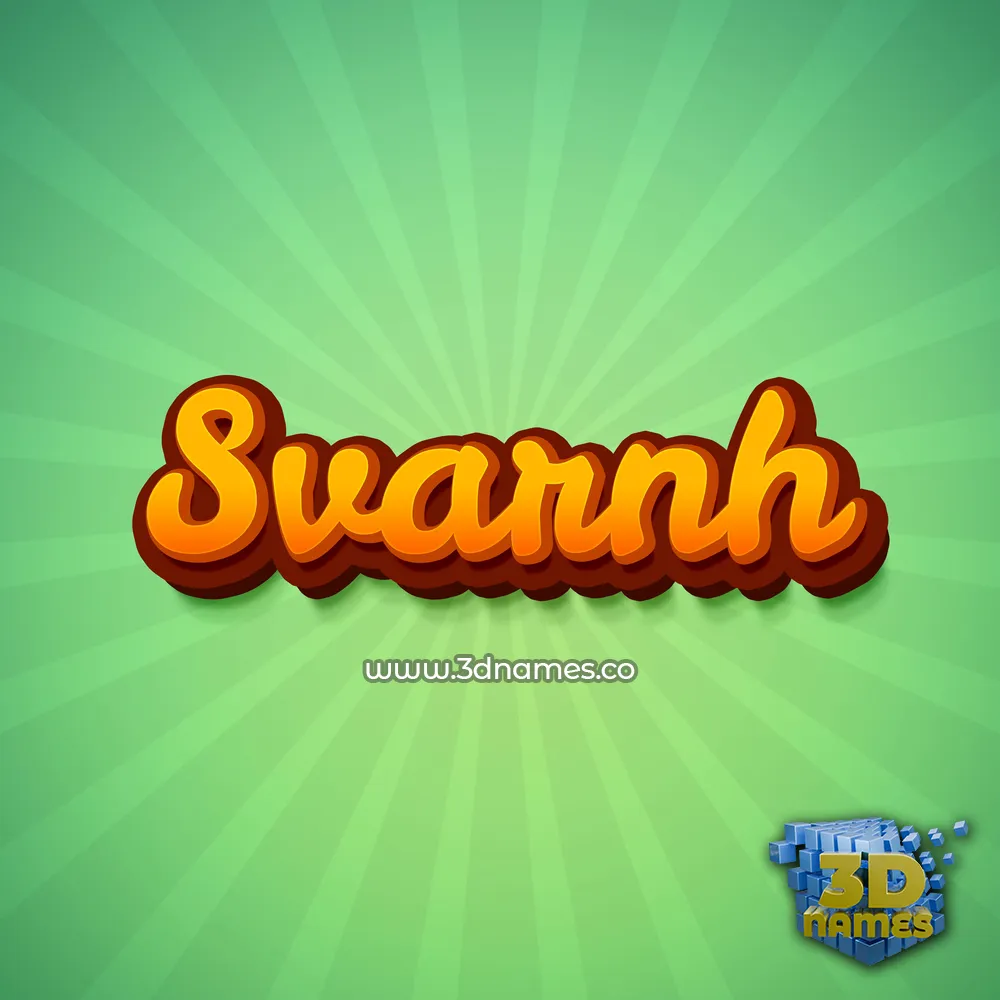 svarnh in Green Rays style - 3D name wallpaper svarnh in Green Rays style - 3D name wallpaper